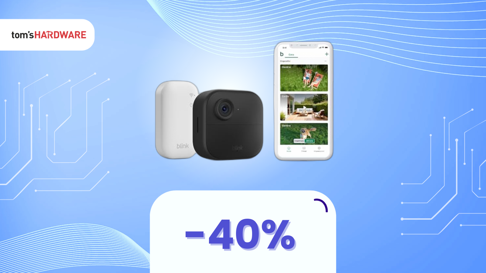 Con il -40% sulla Blink, proteggere l’esterno di casa costa molto meno