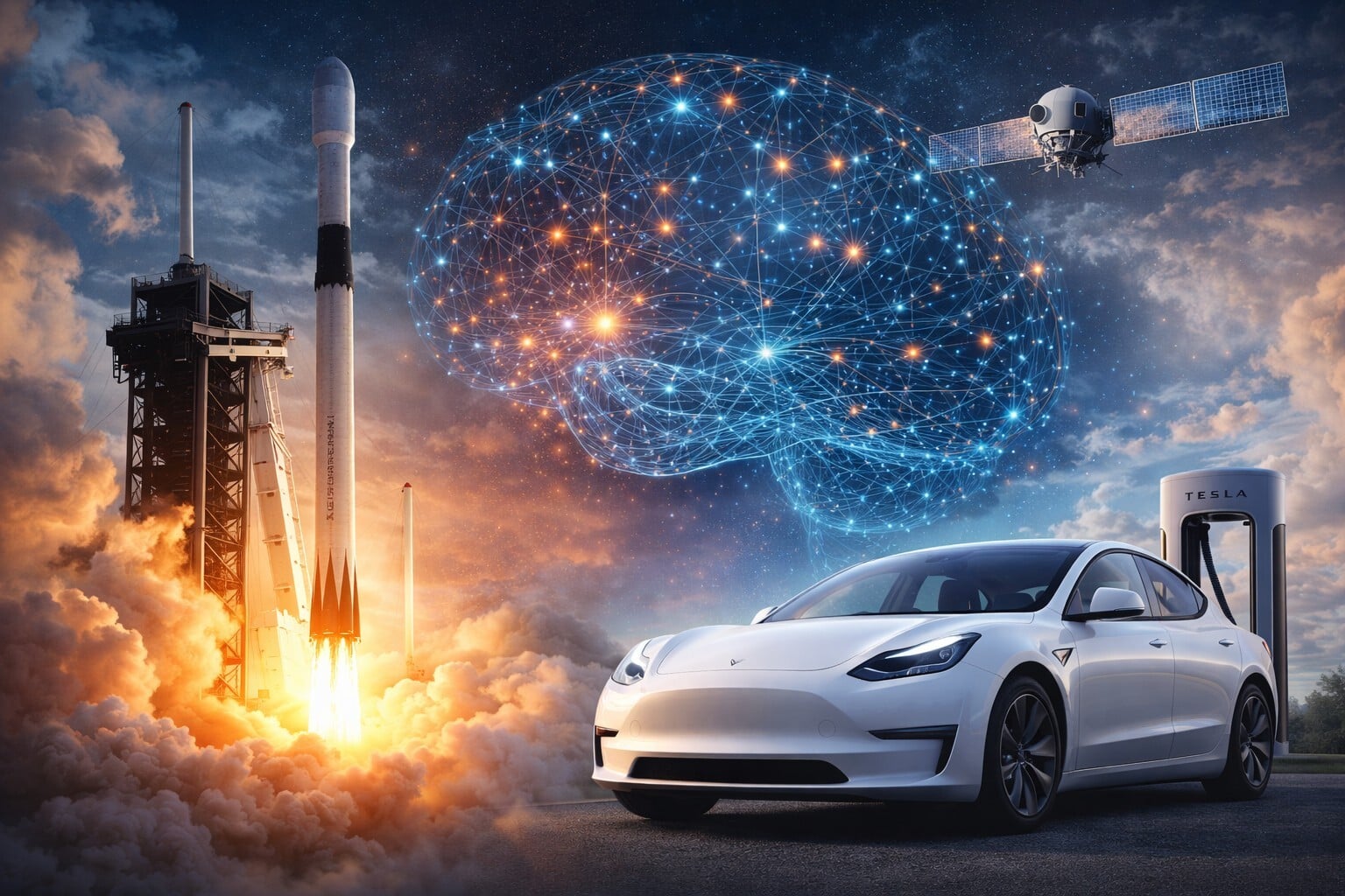 Immagine di Elon Musk valuta la fusione tra SpaceX, Tesla e xAI