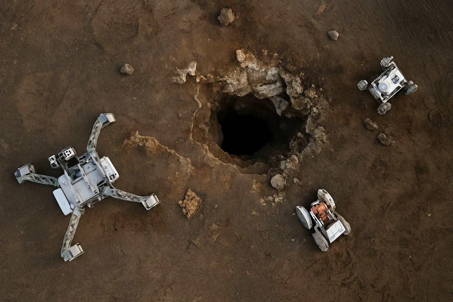 Robot esplorano i tunnel lavici per future basi lunari