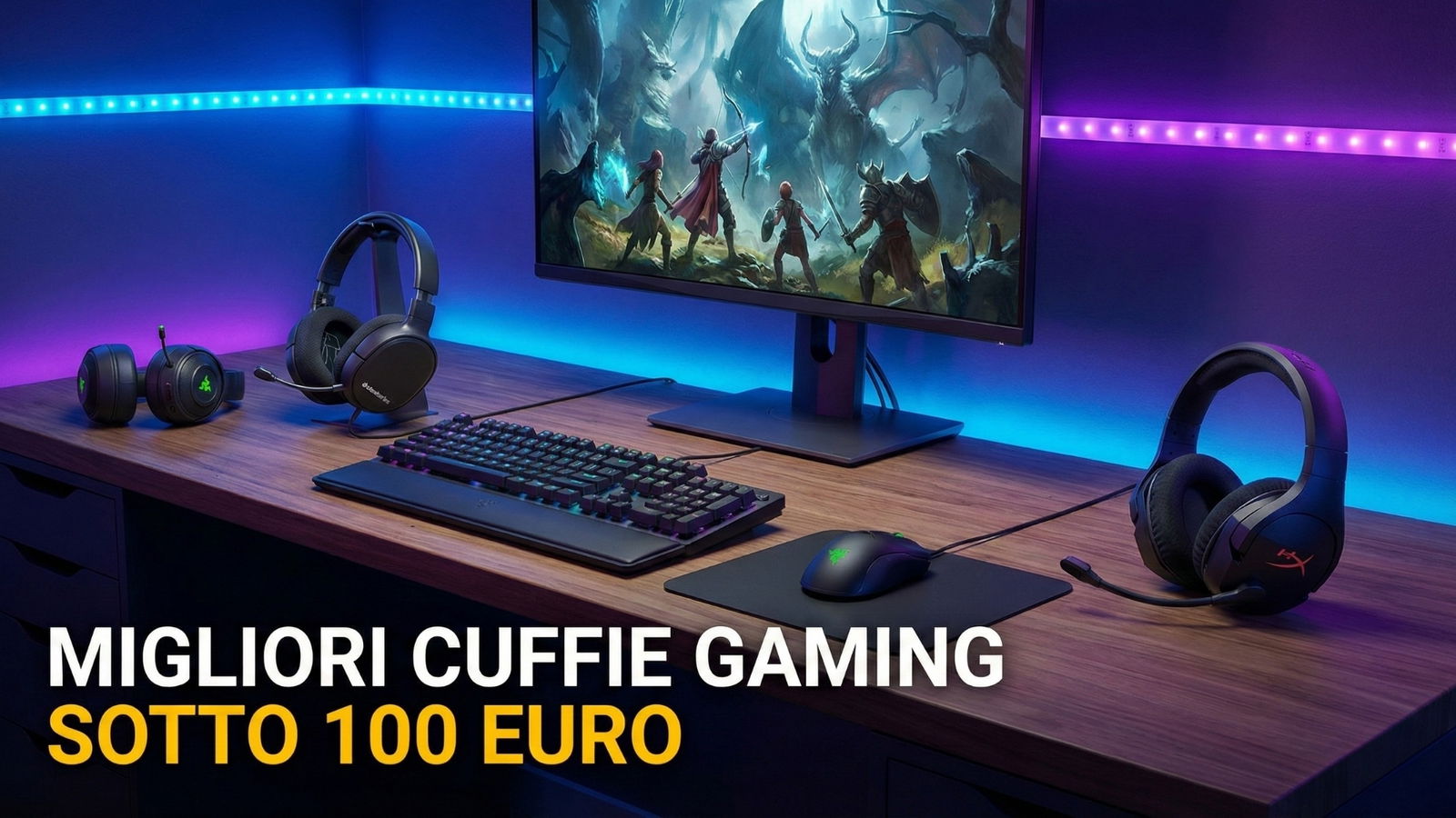 Migliori cuffie gaming sotto i 100€ (febbraio 2026)