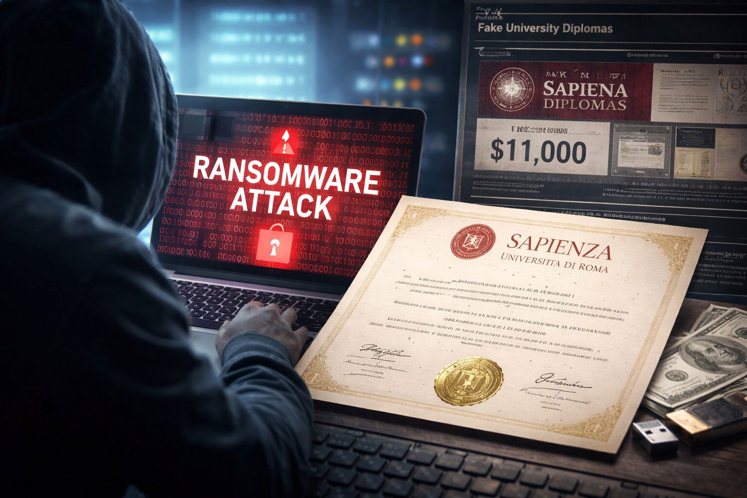Cyberattacco alla Sapienza, in vendita lauree false sul dark web