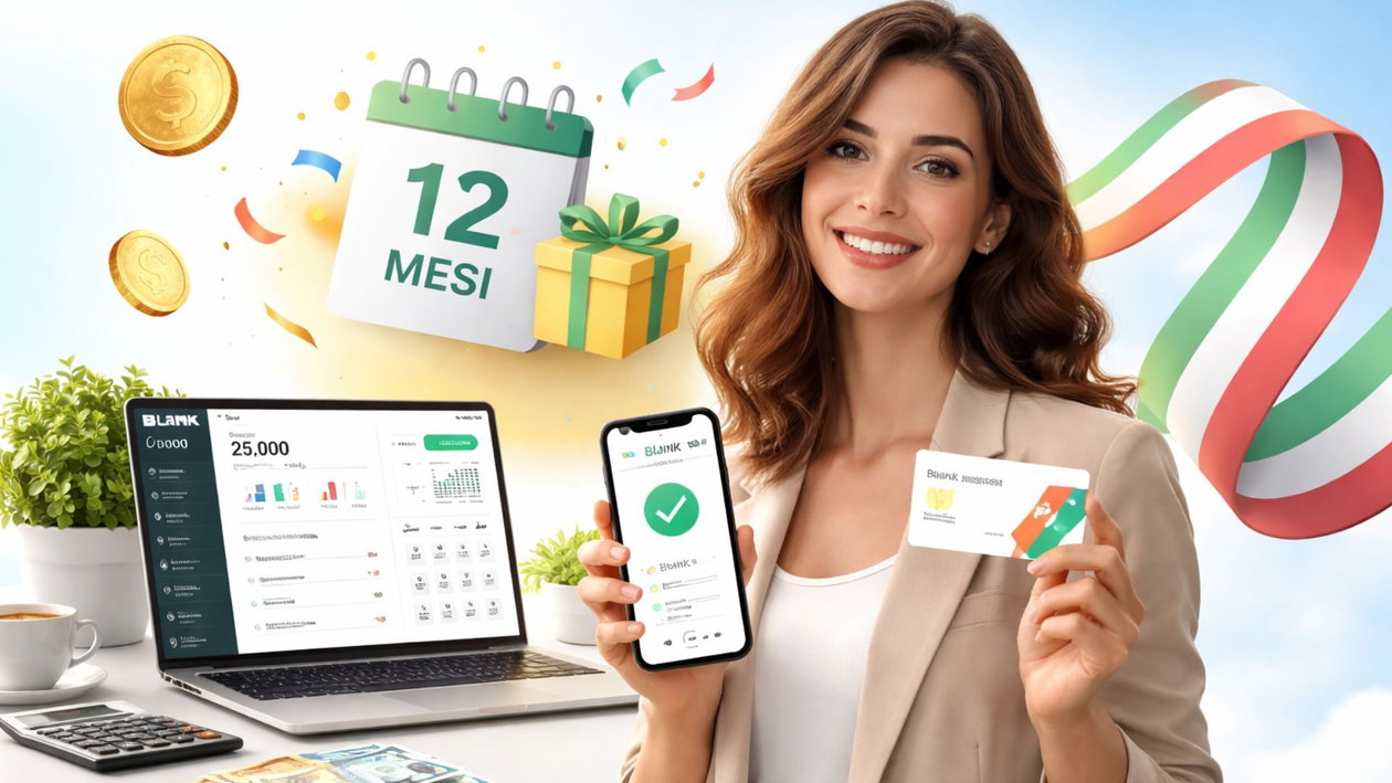 Immagine di Vuoi aprire un conto business? Blank ora con IBAN italiano e 12 mesi gratis