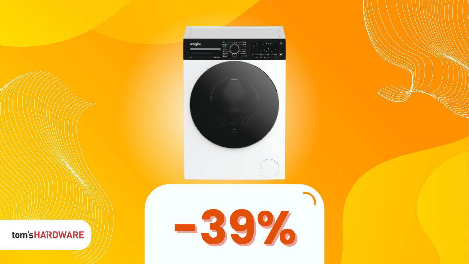 Amazon e Unieuro si contendono l’offerta migliore su questa lavatrice Whirlpool