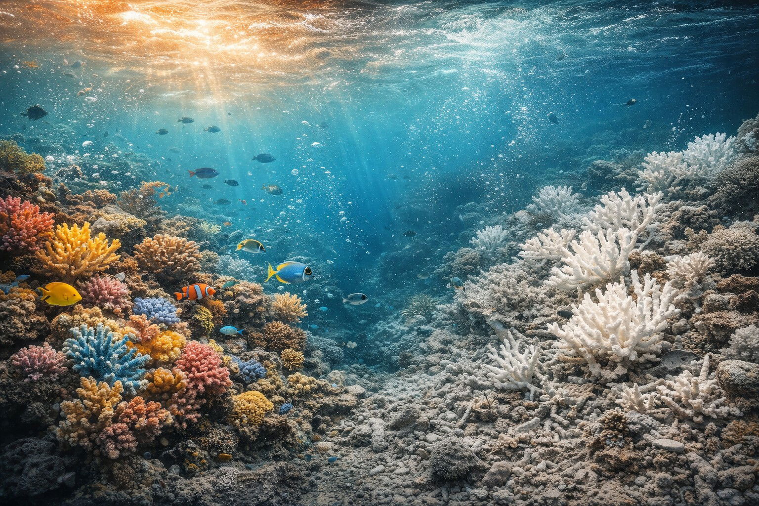 Sbiancamento record: oltre il 50% dei coralli colpiti