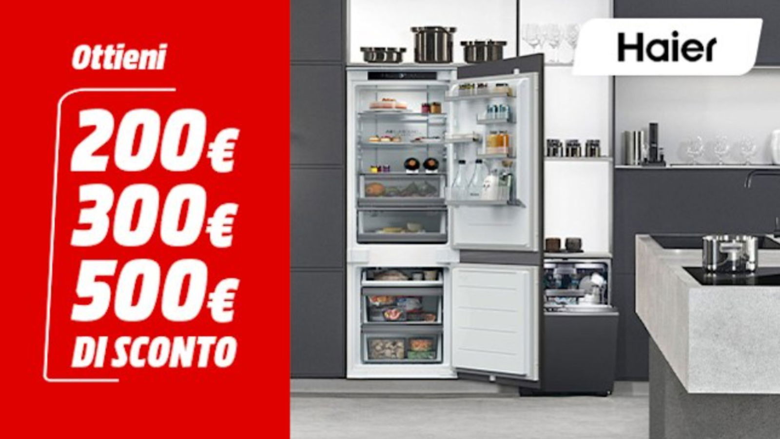 2 scelte smart, 1 grande sconto: fino a 500€ con Mediaworld su Haier o Hotpoint