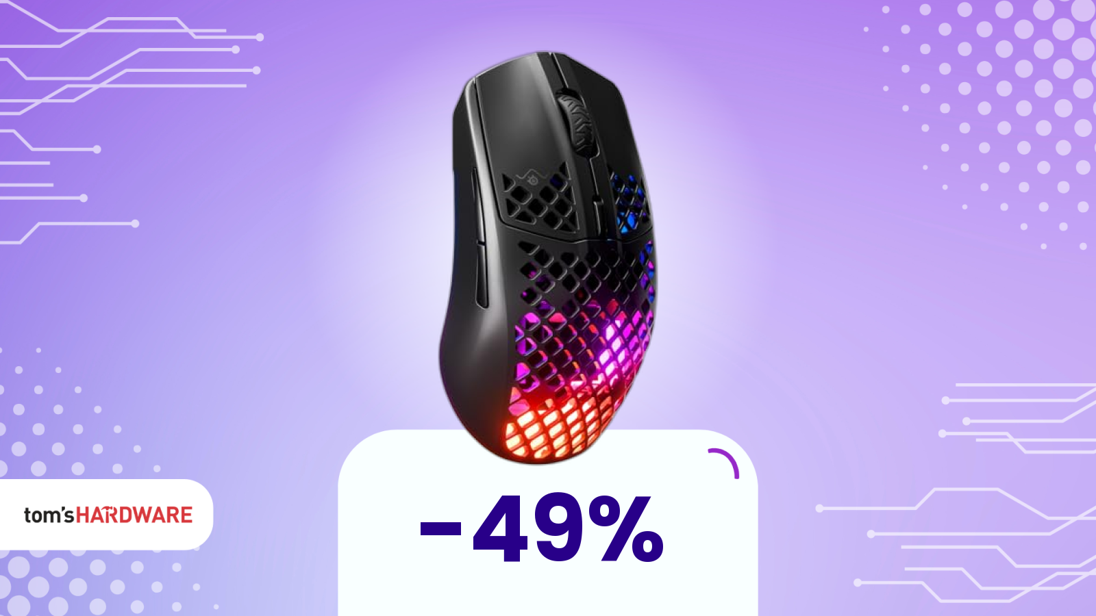 Il mouse gaming leggerissimo da 68 grammi a metà prezzo oggi