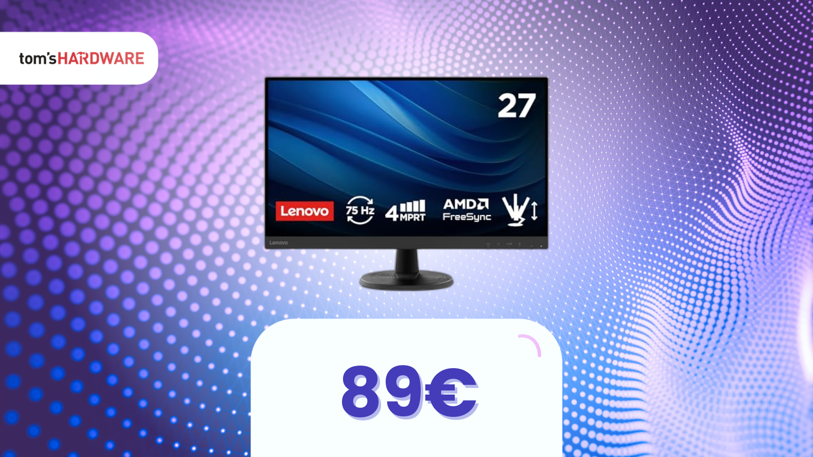 Lenovo firma la qualità, Amazon abbassa il prezzo: monitor sotto i 90€