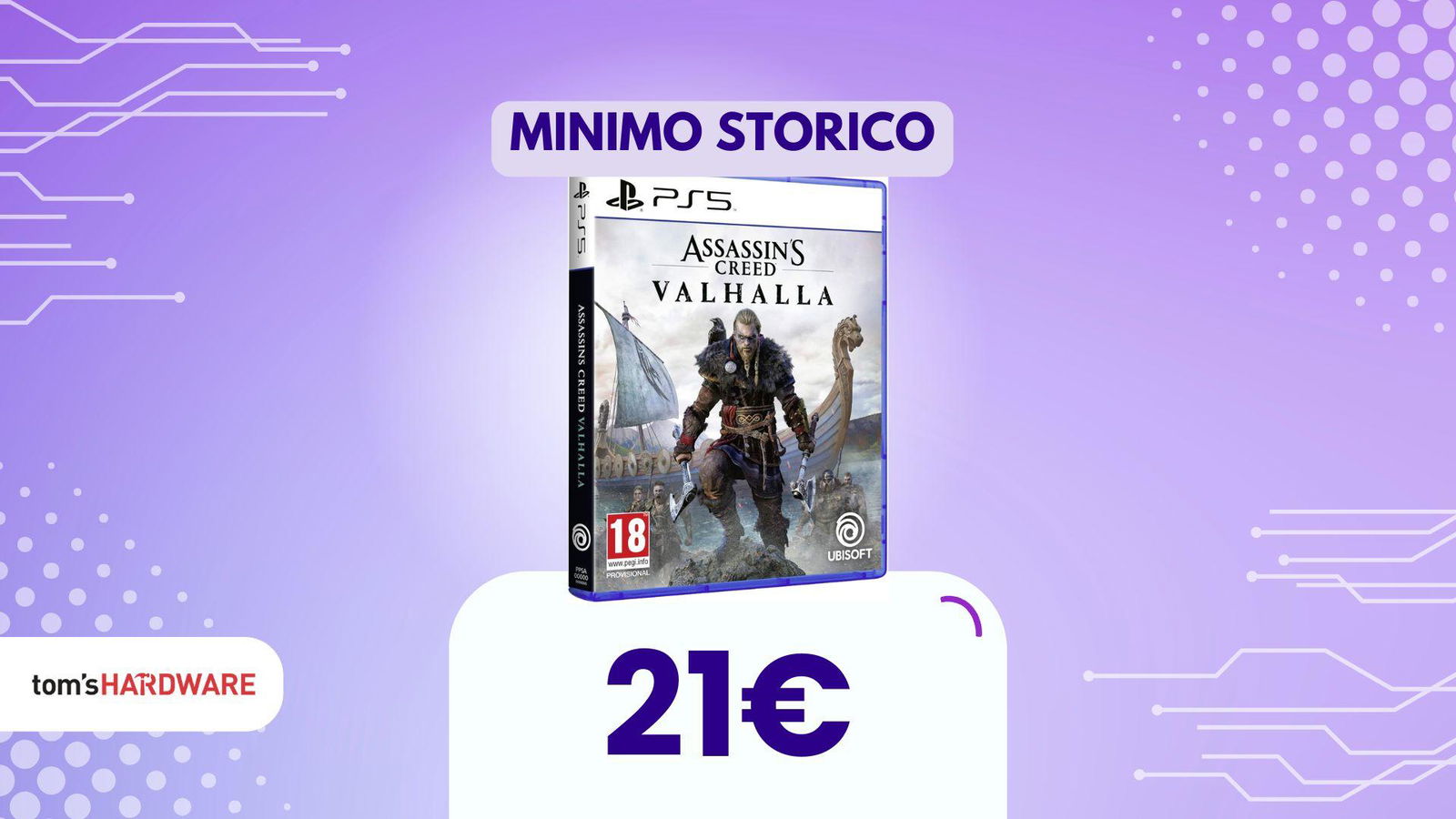 Assassin's Creed Valhalla, l’epico titolo PS5 oggi a 21€