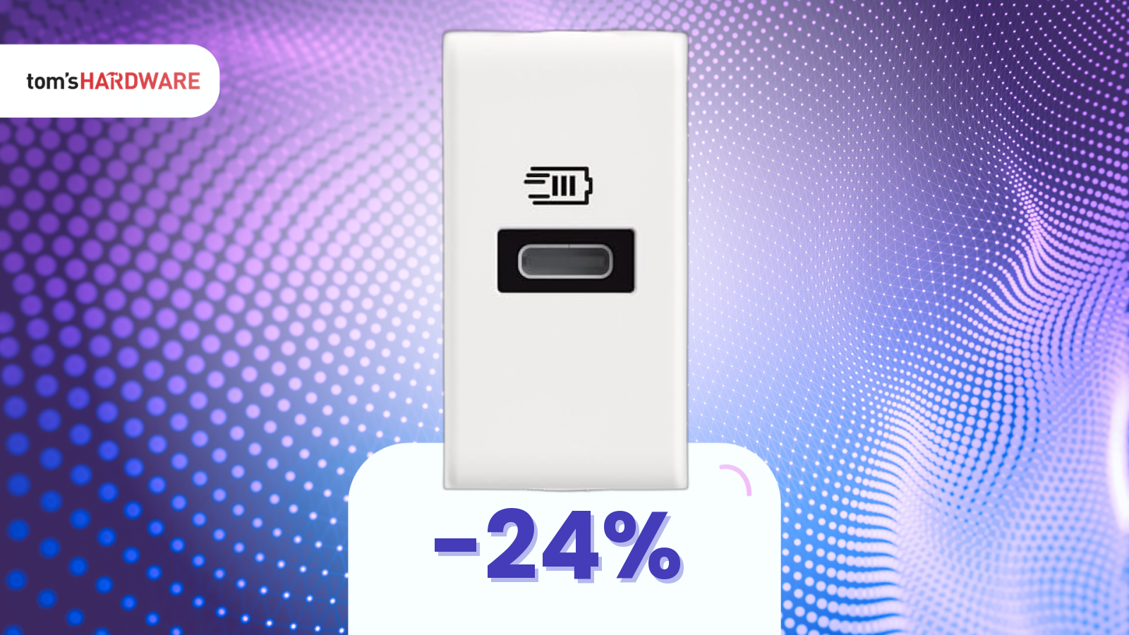 Caricatore USB per placca Matix: oggi in sconto per una ricarica diretta a muro