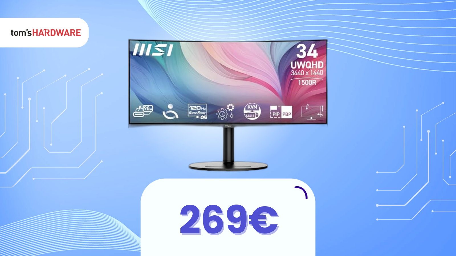 Qualità pura per questo monitor MSI, e Amazon lo fa crollare con un drop di prezzo mai visto