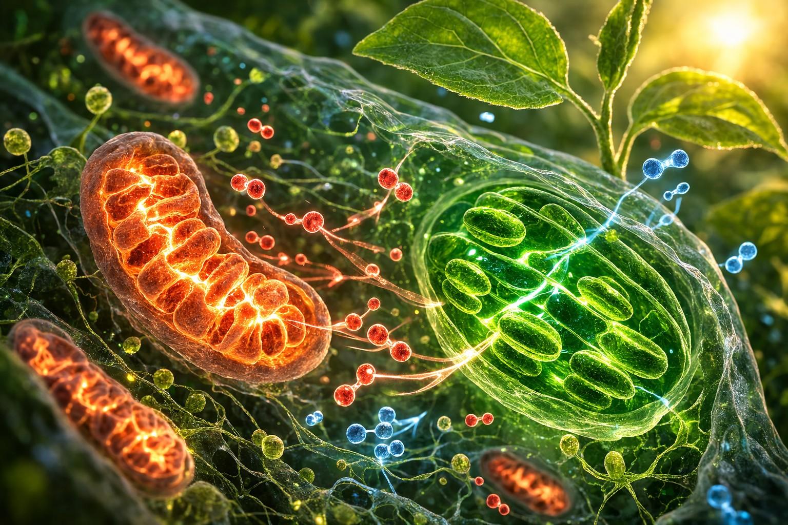 Mitocondri e cloroplasti: scoperto scambio di ossigeno