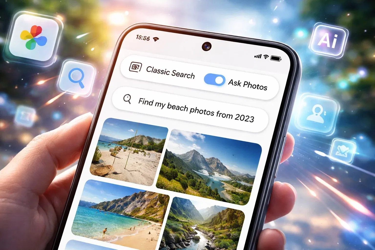 Google Foto aggiunge un toggle per Ask Photos