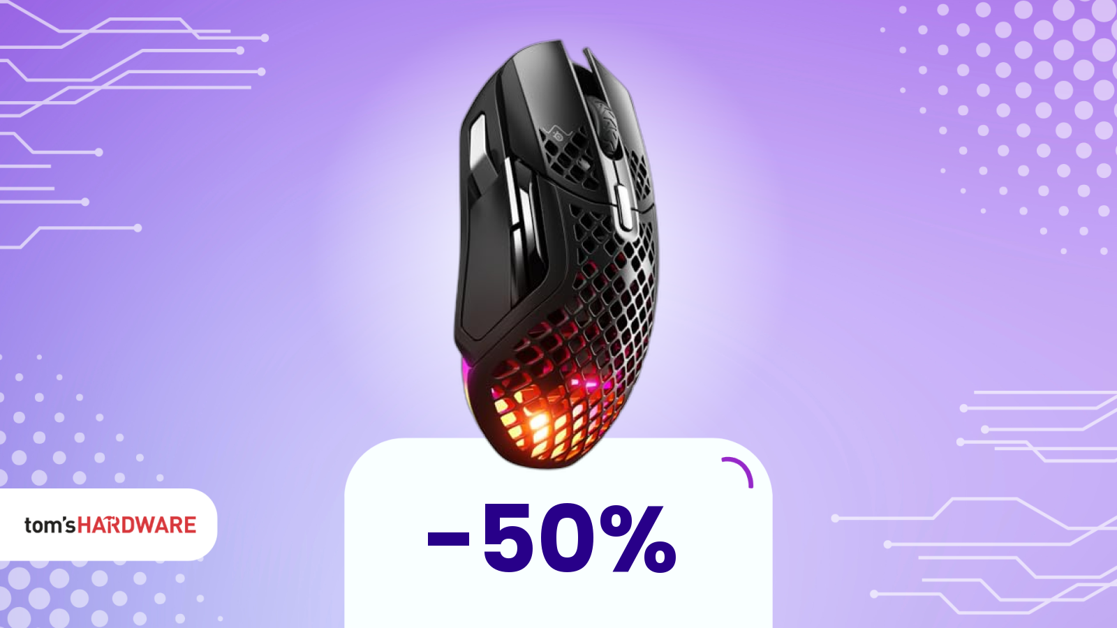 Il miglior mouse leggero da gaming è oggi al 50% di sconto