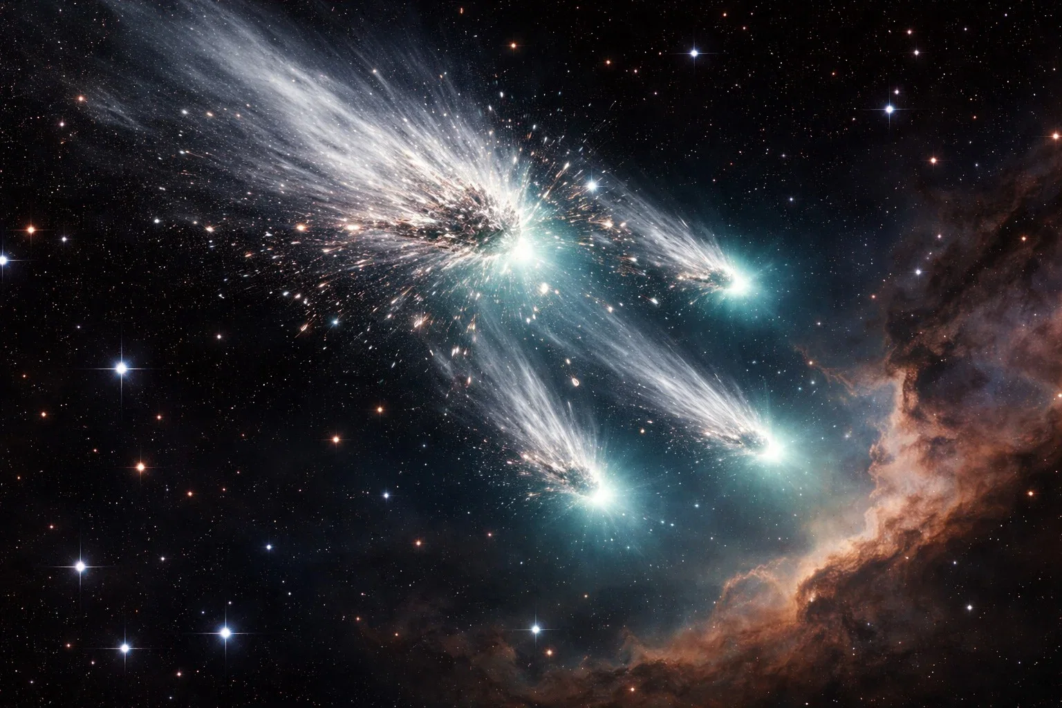 Telescopio cattura la disgregazione di una cometa