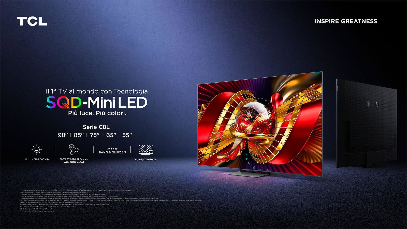 TCL porta in Italia i nuovi TV SQD-Mini LED: più luce e precisione ...