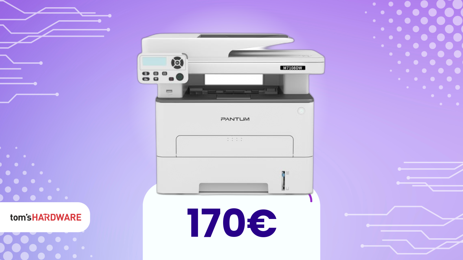 170€ per dire addio alle cartucce (quasi): Pantum laser Wi-Fi in offerta