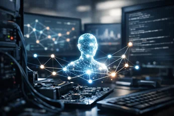 Elastic avrebbe comprato DeductiveAI: l'AI entra nei bug Monitor di osservabilità software con nodi luminosi e agente AI simbolico