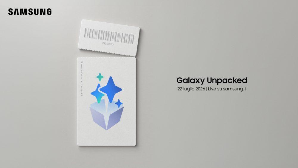 Samsung Galaxy Unpacked 2026, evento in diretta con nuovi smartphone pieghevoli Galaxy Z Fold8 e Flip8