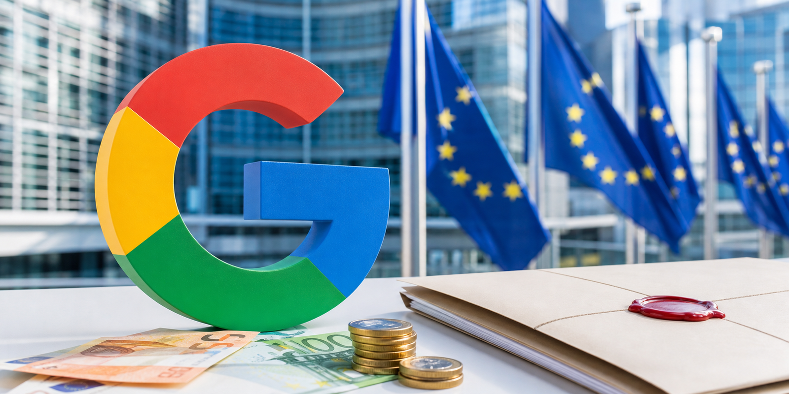 Sede di Google, uffici moderni, simbolo di controversia normativa europea