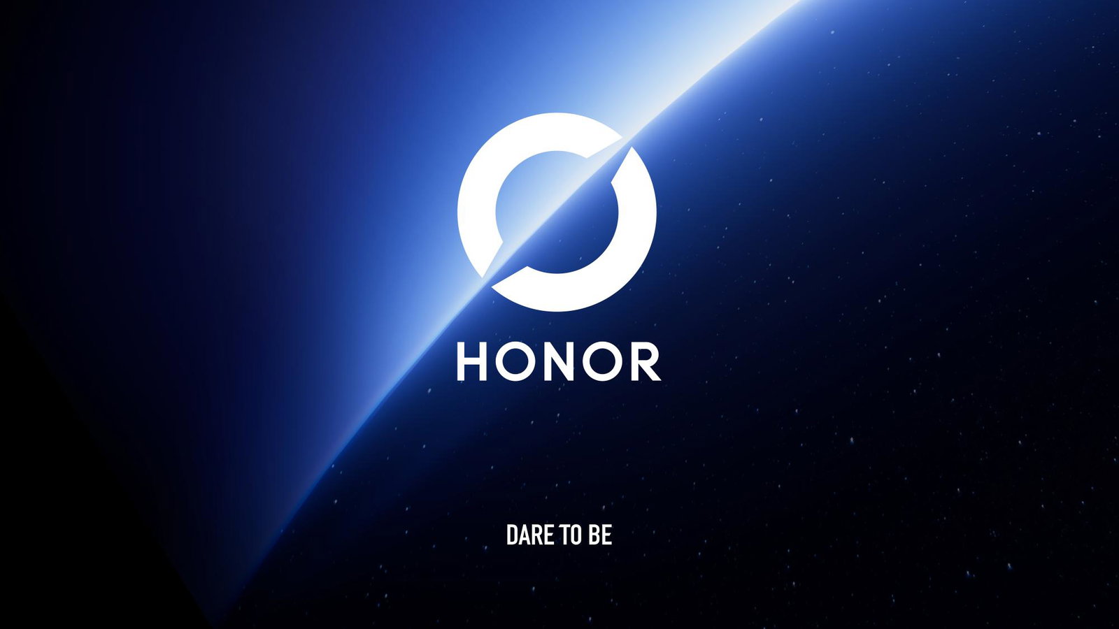 Presentazione aziendale di Honor con nuovo logo e identità di marca su sfondo moderno