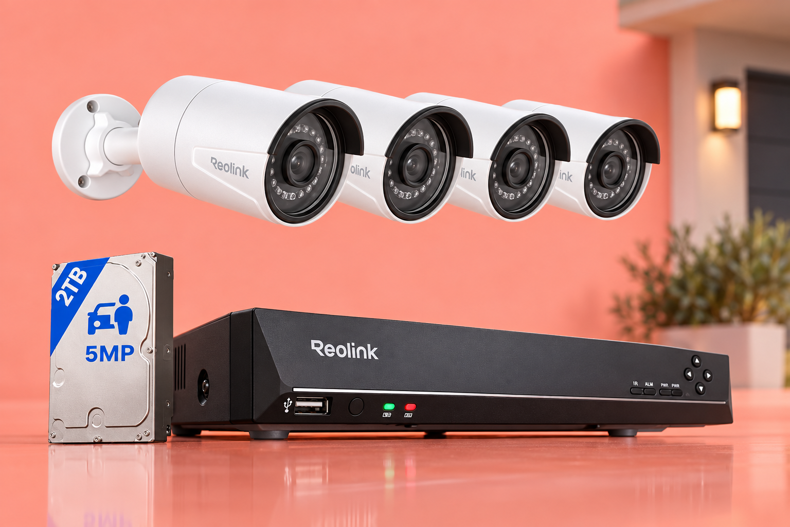 Quattro telecamere Reolink 5MP registrano 24/7, il kit costa 467,49€