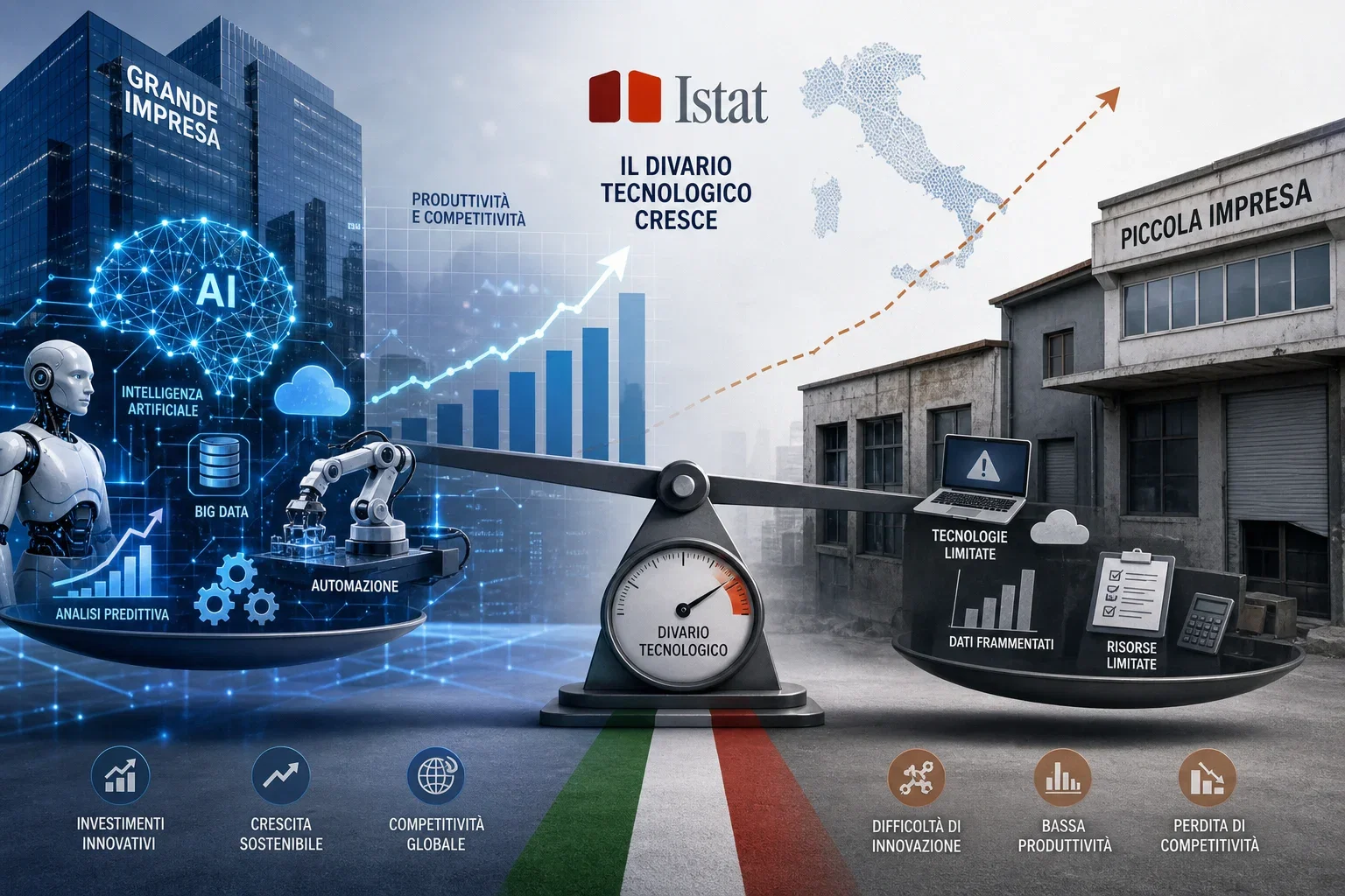PMI, adozione AI raddoppiata ma il gap resta