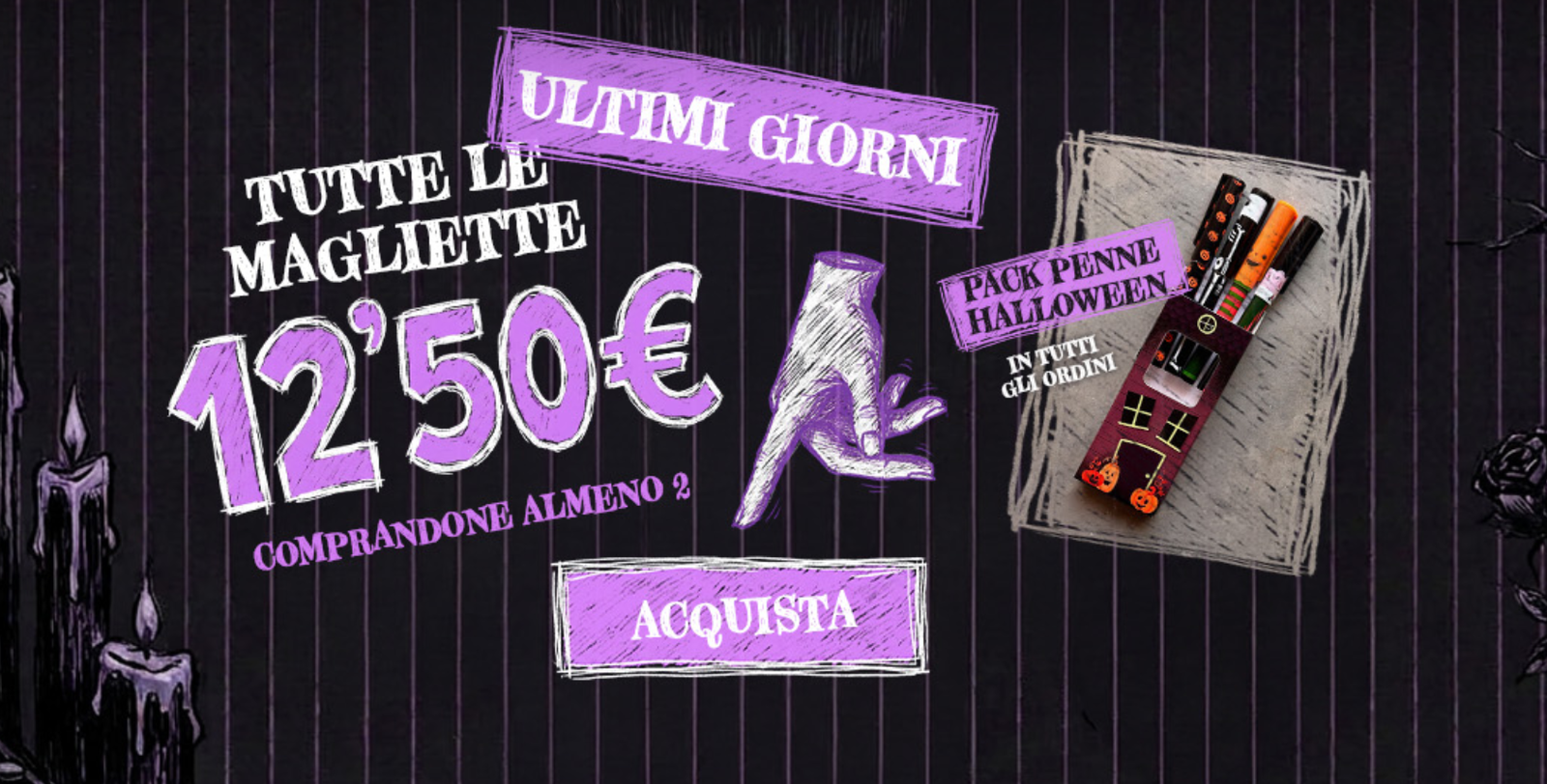Sconti spettrali da Pampling: t-shirt e omaggi esclusivi per un Halloween da urlo