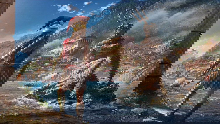 Immagine di Assassin's Creed Odyssey mostrato con tecnologia Ray Tracing