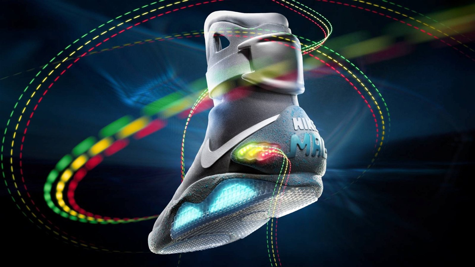Immagine di Nike auto-allaccianti da basket nel 2019. Marty McFly di "Ritorno al futuro" ne sarebbe felice