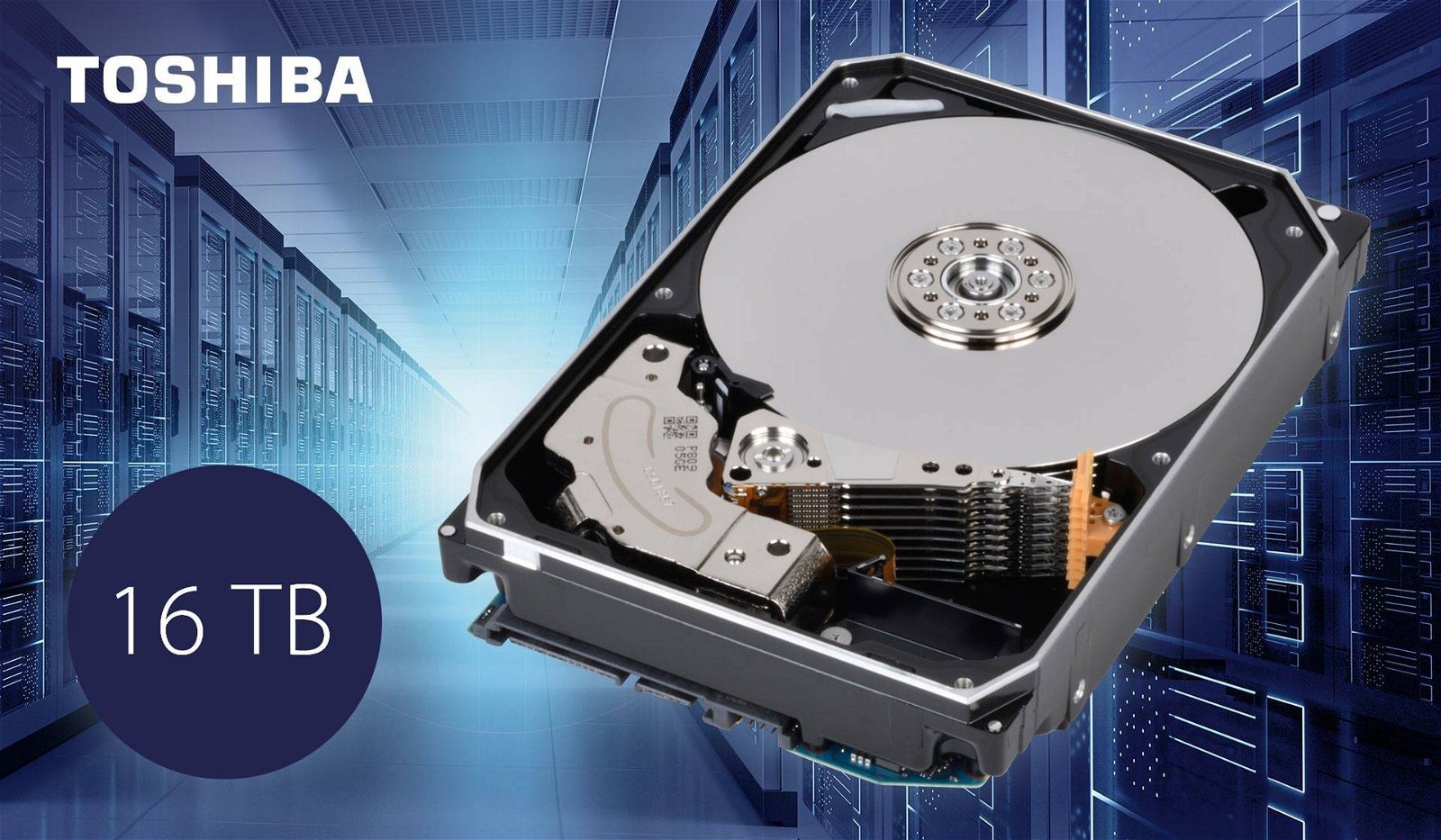 Immagine di Toshiba, hard disk MG08 da 16 TB per il mercato enterprise