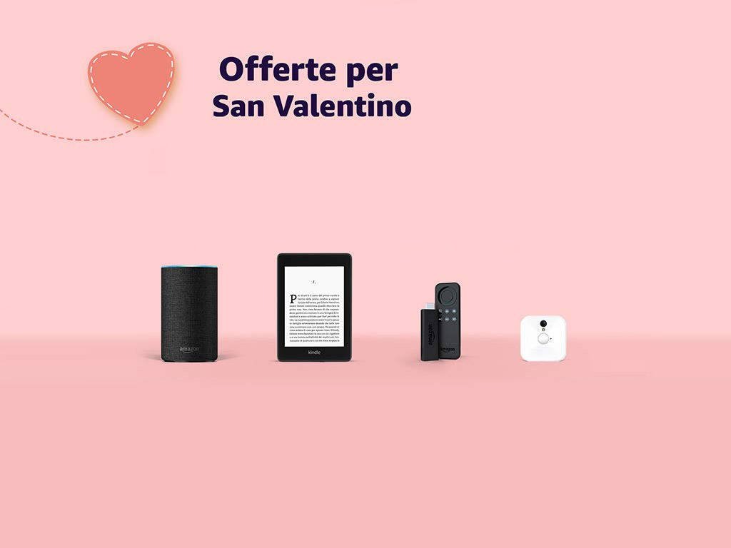 Immagine di Echo, Kindle e Fire TV Stick in offerta per San Valentino
