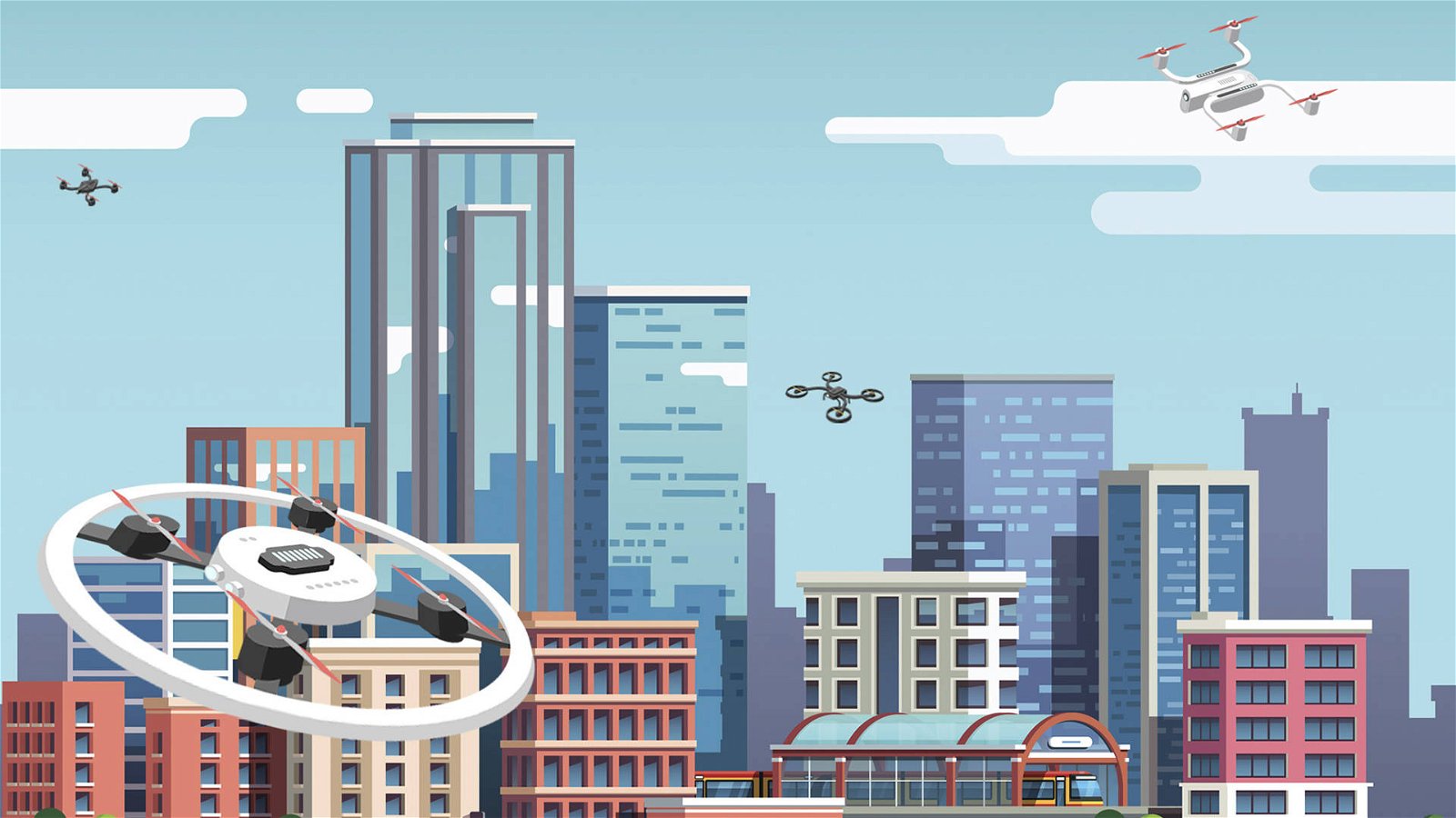 Immagine di Dalla NASA in arrivo un sistema di controllo automatico dei droni in volo su ambienti urbani