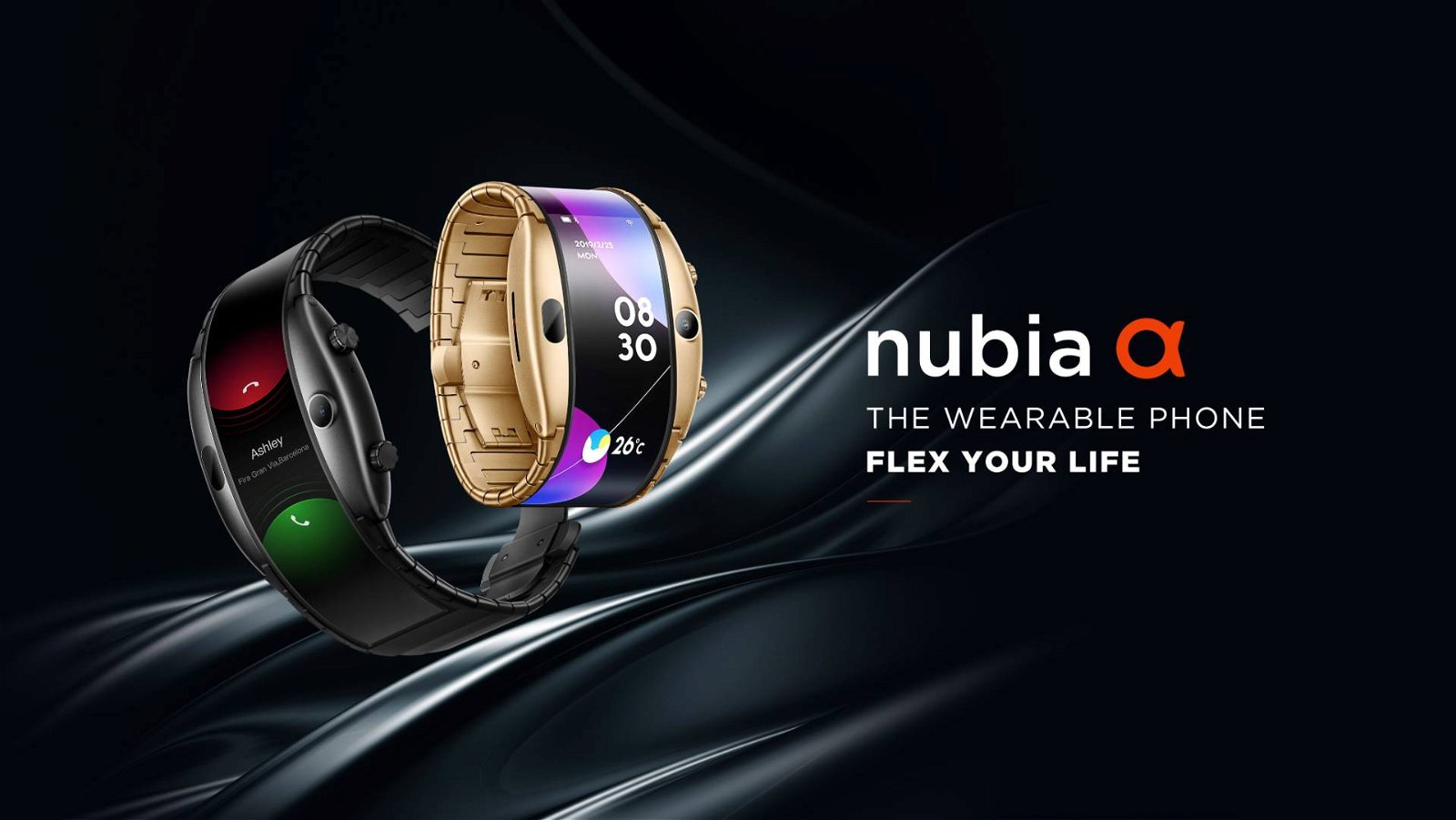Immagine di Nubia Alpha, lo smartwatch con display flessibile che telefona è realtà
