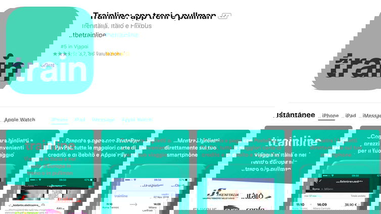 Immagine di Trainline attiva "Orari Live", per avere informazioni in tempo reale sui treni Trenitalia e Italo