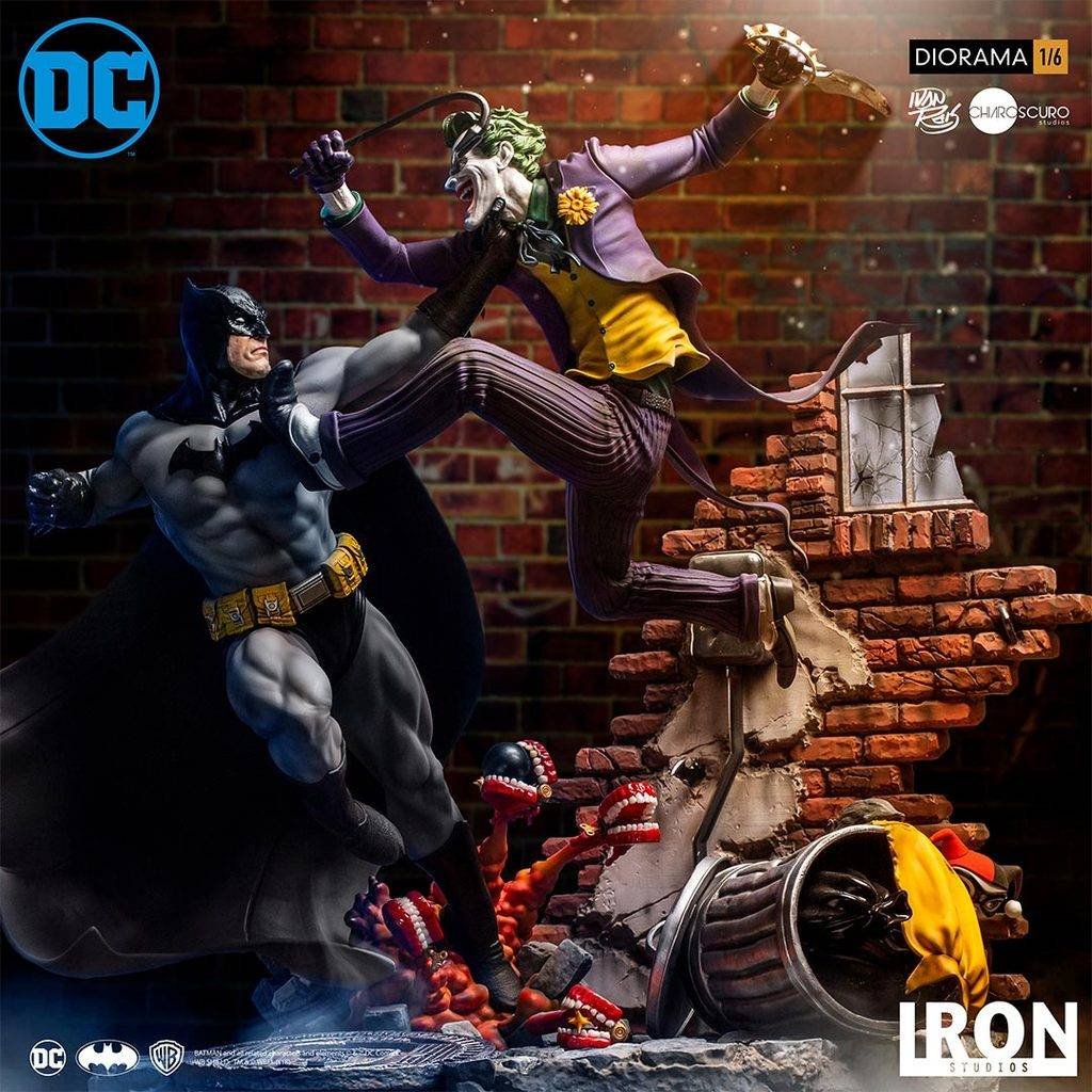 Immagine di Iron Studios mostra il suo Diorama dedicato a Batman vs Joker
