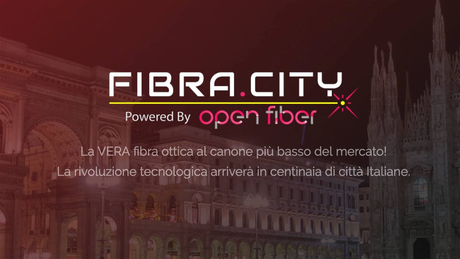 Immagine di Fibra.City 1000 dove c'è la rete Open Fiber: 29,90 euro al mese per 1 Gbps