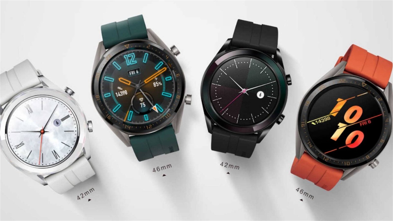 Immagine di Huawei Watch GT si sdoppia: ecco le versioni Active ed Elegant