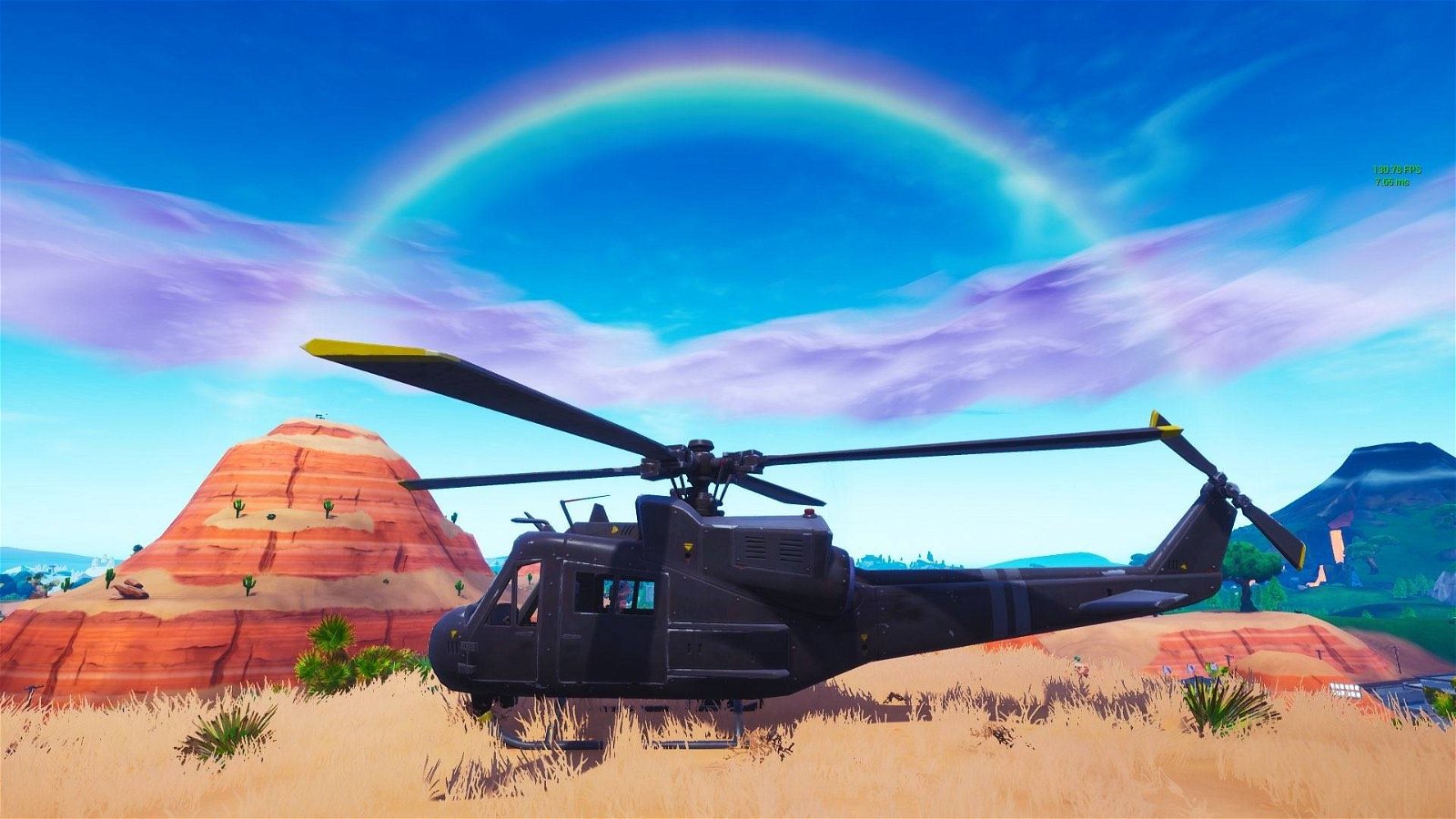 Immagine di Fortnite: l'elicottero continua a spostarsi in cerca di qualcosa