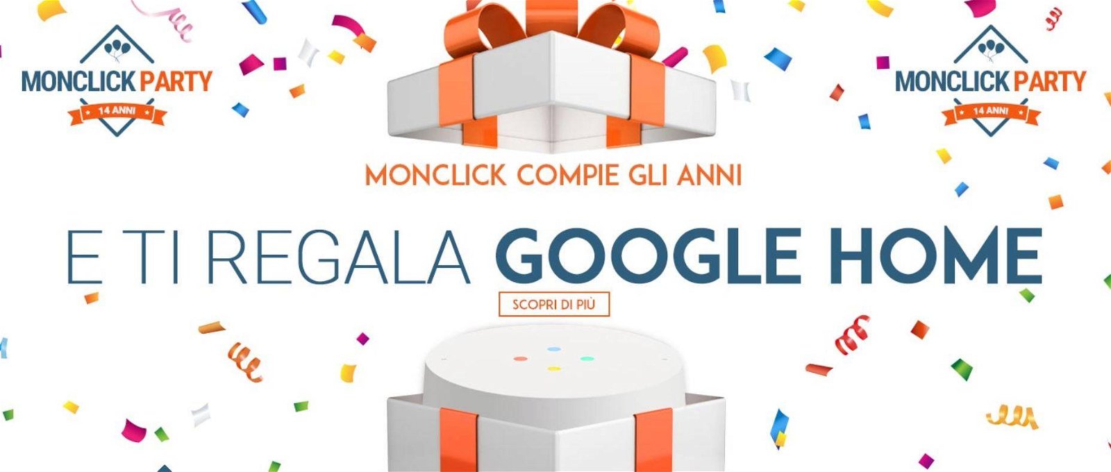 Immagine di Google Home in regalo per il compleanno di Monclick