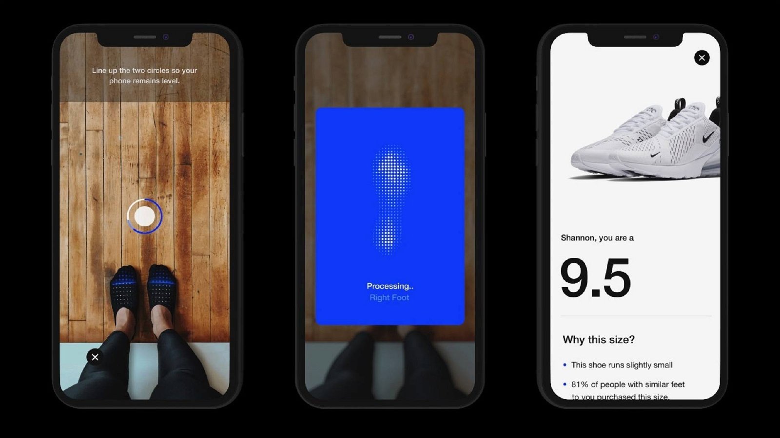 Immagine di Nike Fit, la realtà aumentata ti aiuta a trovare la scarpa giusta