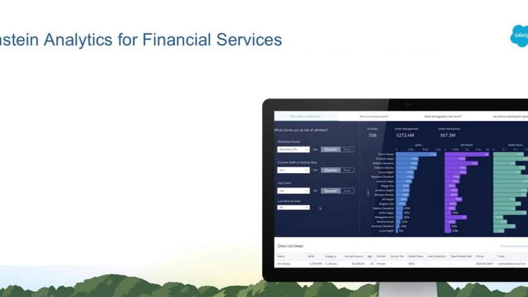 Immagine di Salesforce lancia Einstein Analytics for Financial Services