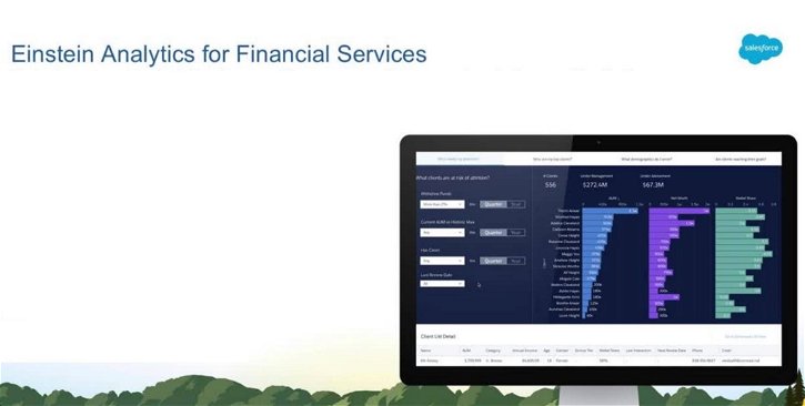 Immagine di Salesforce lancia Einstein Analytics for Financial Services