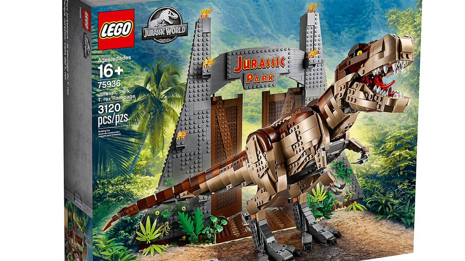 Immagine di Lego ci porta a Jurassic Park con il set Jurassic Park T-Rex Rampage