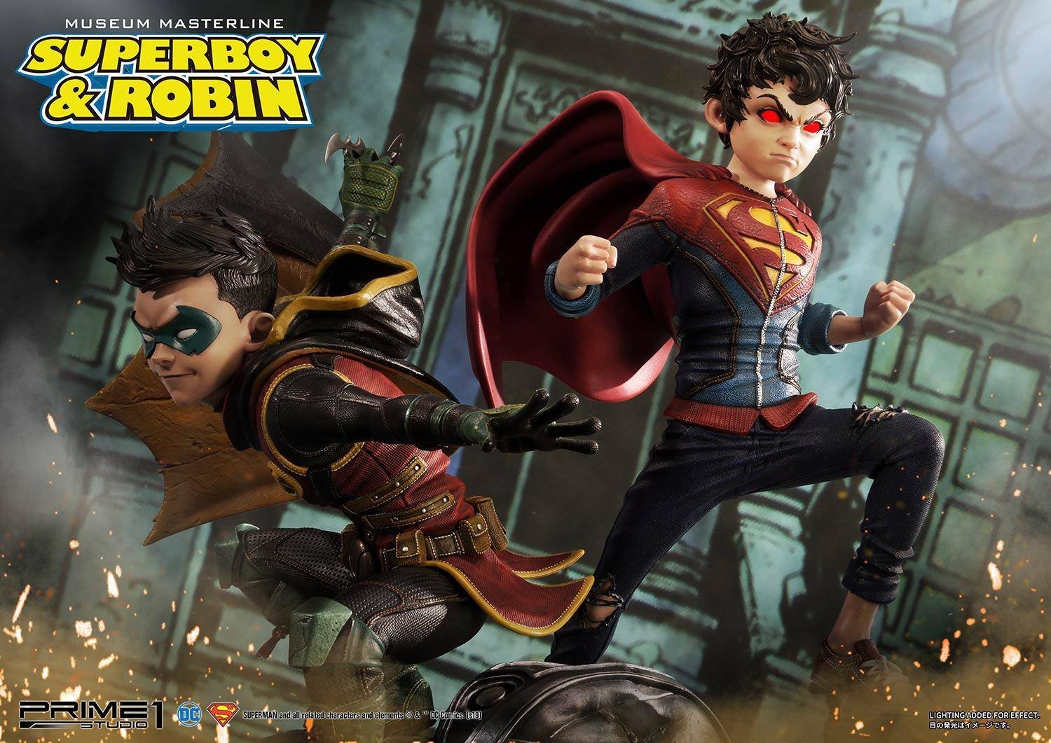 Immagine di Superboy e Robin in scala 1/3 presentati da Prime 1 Studio