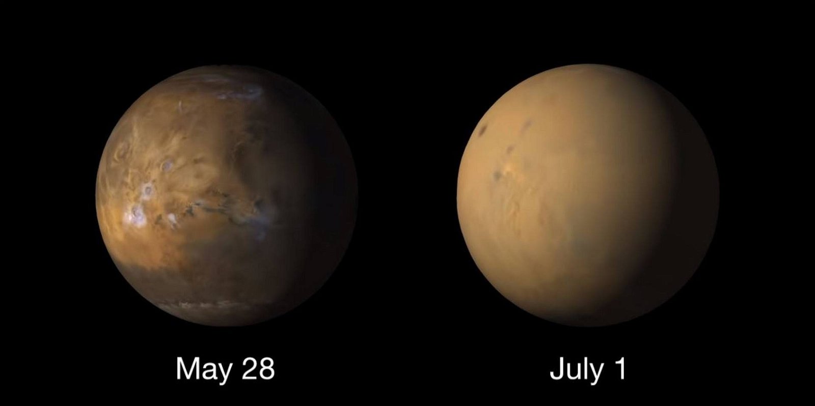 Immagine di Marte: le tempeste di polvere globali sono cicliche e si sviluppano in sequenze