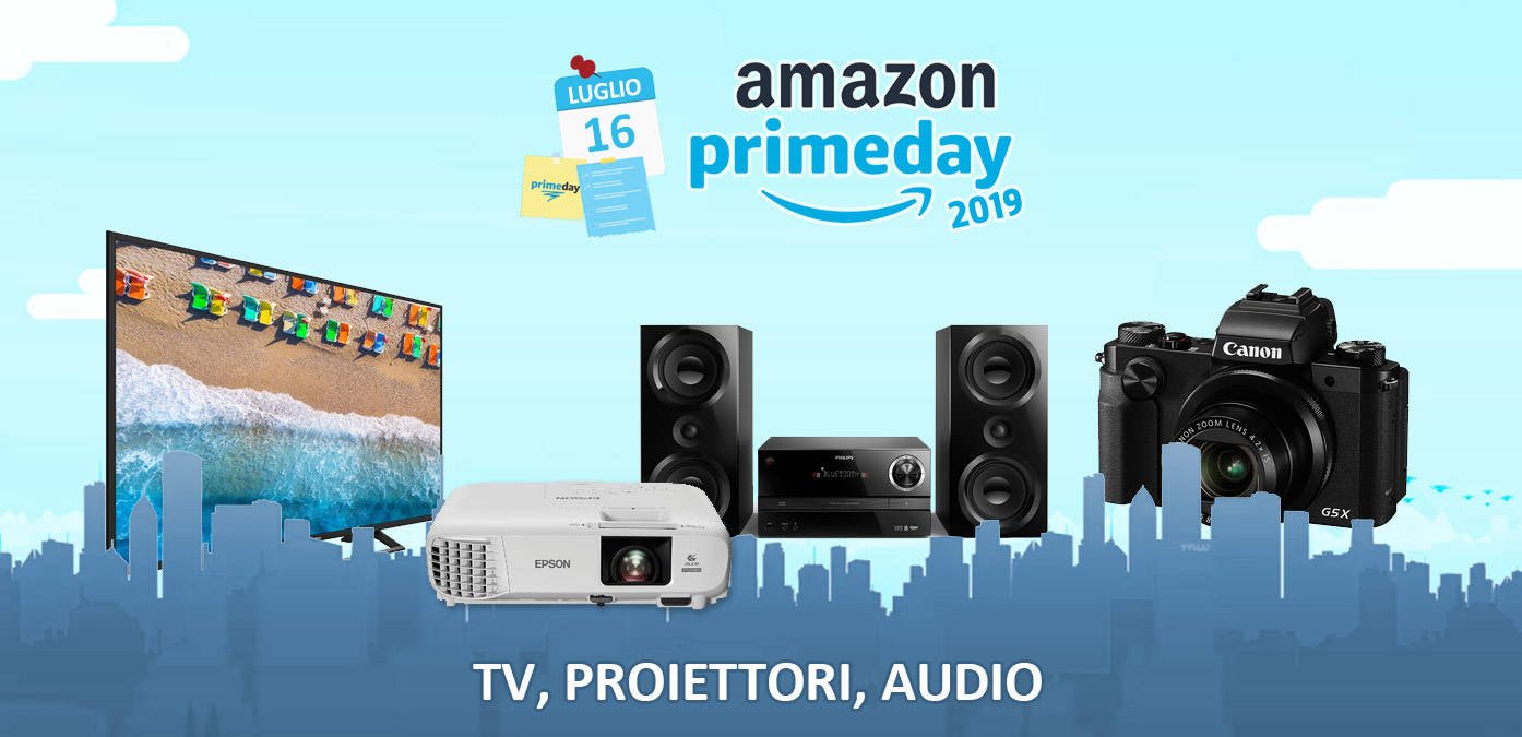 Immagine di Amazon Prime Day 2019 | Offerte su TV, Proiettori, Audio e Fotografia