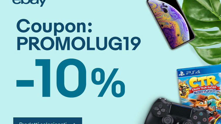 Immagine di Codice sconto eBay luglio 2019 | 10% di sconto su tantissimi prodotti tech