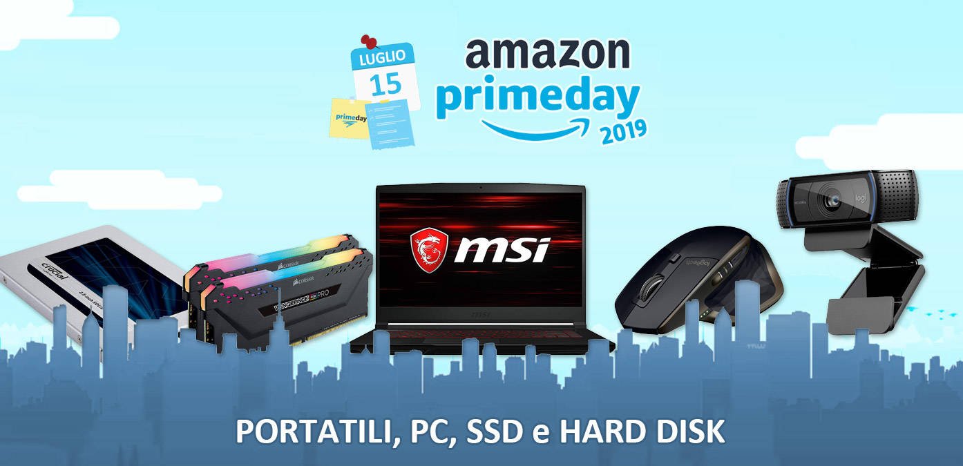 Immagine di Amazon Prime Day 2019 | Le migliori offerte su PC, SSD e periferiche del 15 luglio