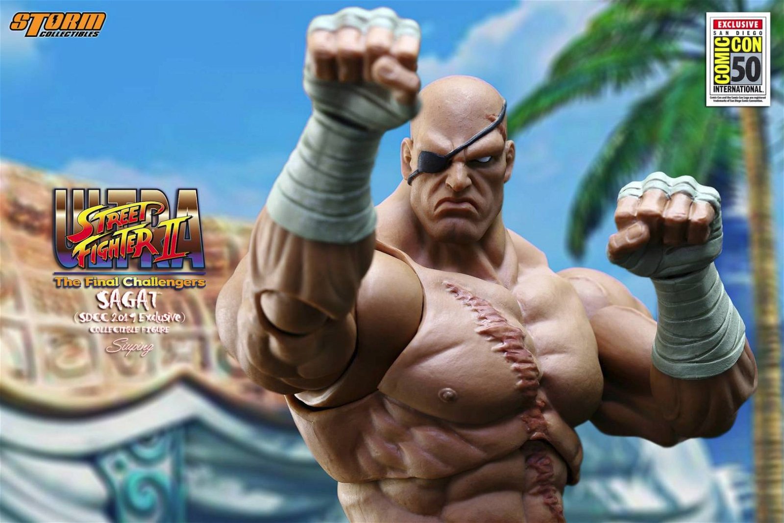 Immagine di Sagat tratto da Ultra Street Fighter II EXCLUSIVE San diego Comic Con 2019
