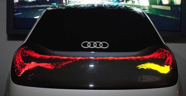 Immagine di Audi presenta i fanali di coda del futuro